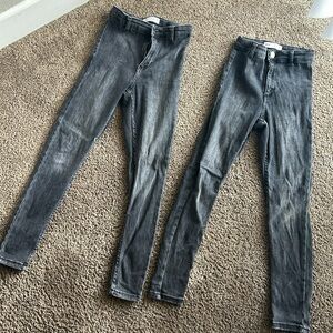 Zara girls black denim jeggings